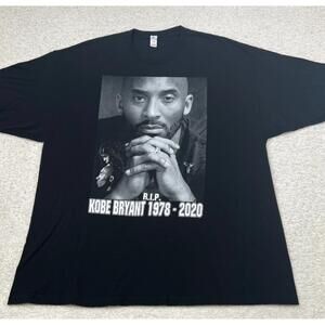Kobe Bryant Memorial Graphic T-Shirt Mens 3Xl Black Rip 1978- Lakers